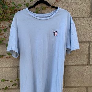 pac sun light blue takeout shirt